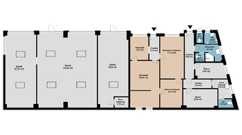Pronájem skladovacích prostor 250 m², Praha 5 - Košíře