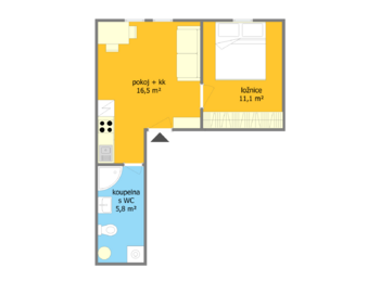 Pronájem bytu 1+1 v osobním vlastnictví 34 m², Brno