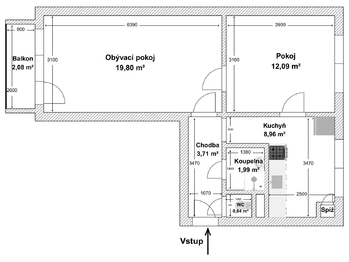 Pronájem bytu 2+1 v osobním vlastnictví 54 m², Mohelnice
