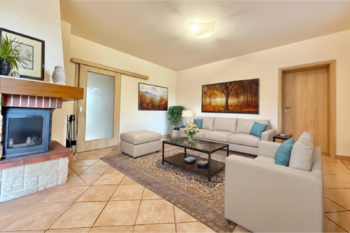 Vizualizace obývacího pokoje - Prodej domu 172 m², Štěchovice