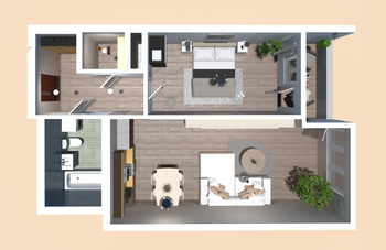 Prodej bytu 2+kk v osobním vlastnictví 58 m², Praha 9 - Vysočany