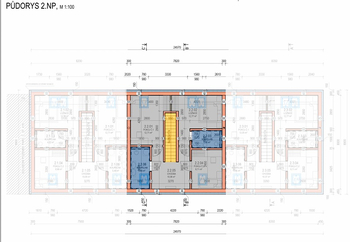Půdorys patra - Prodej domu 93 m², Vlasatice