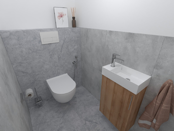 Wc - vizualizace - Prodej domu 132 m², Vlasatice