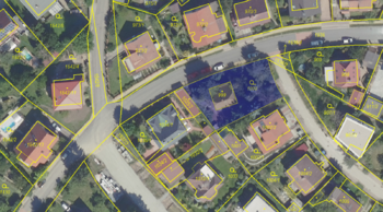 Satelitní mapa - Prodej pozemku 628 m², Praha 9 - Dolní Počernice