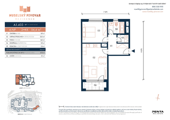 Pronájem bytu 2+kk v osobním vlastnictví 62 m², Praha 4 - Nusle