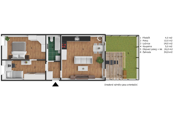 Prodej bytu 3+kk v osobním vlastnictví 61 m², Milovice