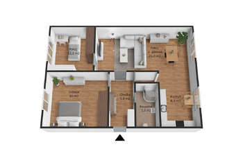 Pronájem bytu 3+1 v osobním vlastnictví 70 m², Vrchlabí