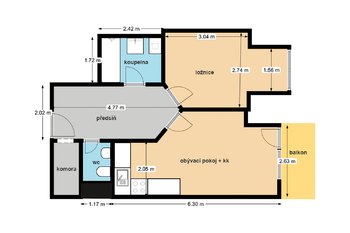 Prodej bytu 2+kk v družstevním vlastnictví 43 m², Praha 4 - Chodov