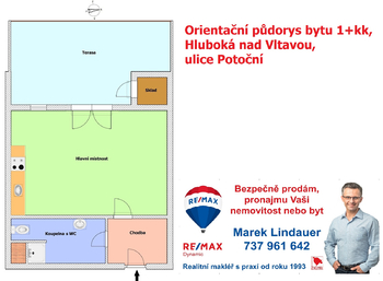 Prodej bytu 1+kk v osobním vlastnictví 60 m², Hluboká nad Vltavou