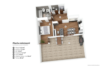 Prodej bytu 2+kk v osobním vlastnictví 92 m², Praha 10 - Hostivař