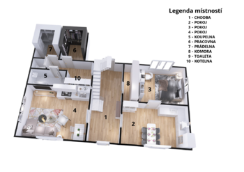 1. nadzemní podlaží - Prodej domu 183 m², Ronov nad Doubravou