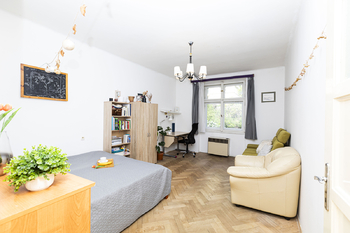 Obývací pokoj - Prodej bytu 2+1 v osobním vlastnictví 48 m², Praha 2 - Vinohrady