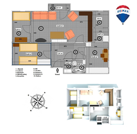 Prodej bytu 2+1 v osobním vlastnictví 68 m², Vimperk