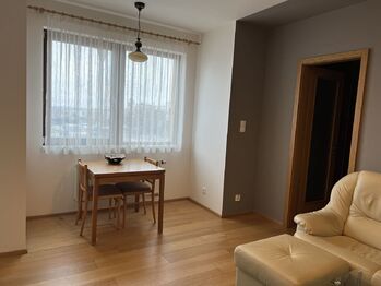 Obývací pokoj - Pronájem bytu 2+kk v osobním vlastnictví 43 m², Praha 8 - Dolní Chabry