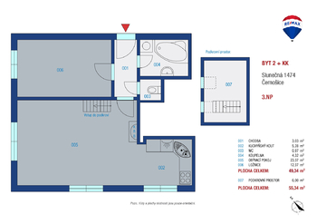 Prodej bytu 2+kk v osobním vlastnictví 49 m², Černošice