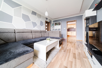 Obývací pokoj - Prodej bytu 3+1 v družstevním vlastnictví 73 m², Ostrava