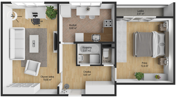 Prodej bytu 2+1 v osobním vlastnictví 55 m², Ostrava