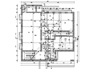 Půdorys 1.PP - Pronájem obchodních prostor 192 m², Zubří