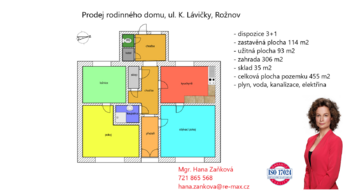 plánek - Prodej domu 93 m², České Budějovice