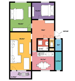 Prodej bytu 3+1 v družstevním vlastnictví 114 m², Střemy