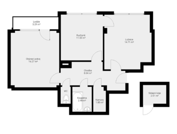 Prodej bytu 2+1 v osobním vlastnictví 62 m², Jince