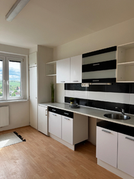 obývací kuchyně - Pronájem bytu 2+kk v osobním vlastnictví 37 m², Ostrov 