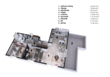 Prodej bytu 3+kk v osobním vlastnictví 100 m², Hradec Králové