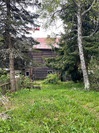 Reálný pohled zahrada - Prodej domu 150 m², Boží Dar