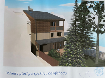 Studie-pohled z ptačí perspektivy - Prodej domu 150 m², Boží Dar