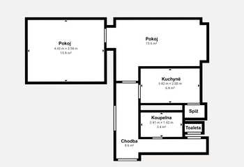 Prodej bytu 2+1 v osobním vlastnictví 54 m², Pardubice