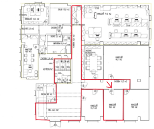 Pronájem kancelářských prostor 16 m², Praha 8 - Kobylisy