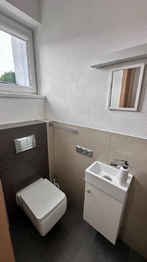 Toaleta přízemí - Prodej domu 140 m², Nehvizdy