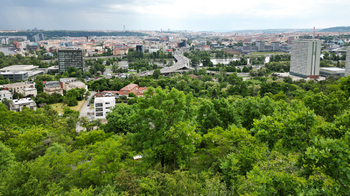 pohled z výšky - Prodej bytu 2+kk v osobním vlastnictví 62 m², Praha 8 - Libeň