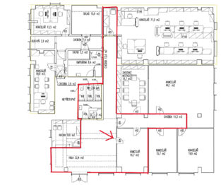 Pronájem kancelářských prostor 17 m², Praha 8 - Kobylisy