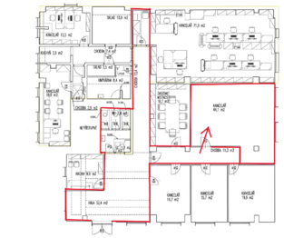 Pronájem kancelářských prostor 44 m², Praha 8 - Kobylisy