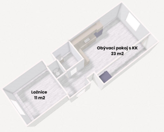 Pronájem bytu 2+kk v osobním vlastnictví 43 m², Pardubice