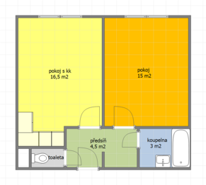 Prodej bytu 2+kk v osobním vlastnictví 39 m², Praha 4 - Krč