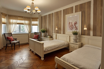 Ložnice vizualizace - Prodej domu 218 m², Malšice