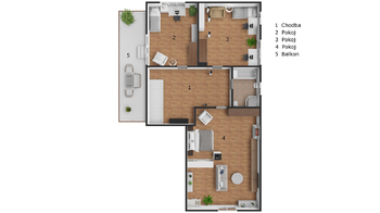 Vizualizace půdorysu půdy - Prodej domu 265 m², Svatá