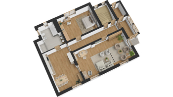 Půdorys 1.NP - Prodej domu 261 m², Kostelec nad Orlicí