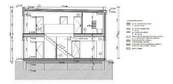 Řez A-A - Pronájem bytu 4+kk v osobním vlastnictví 104 m², Dobev
