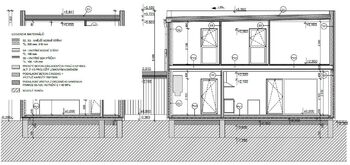 Řez B-B - Pronájem bytu 4+kk v osobním vlastnictví 104 m², Dobev