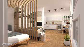 VIZUALIZACE - varianta 2 - Prodej bytu 2+kk v osobním vlastnictví 56 m², Brno
