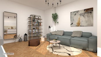 VIZUALIZACE - varianta 1 - Prodej bytu 2+kk v osobním vlastnictví 56 m², Brno