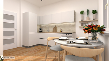 VIZUALIZACE kuchyně - Prodej bytu 2+kk v osobním vlastnictví 56 m², Brno