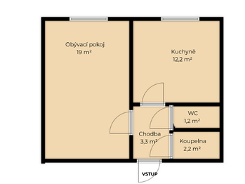 Prodej bytu 1+1 v osobním vlastnictví 38 m², Praha 4 - Libuš