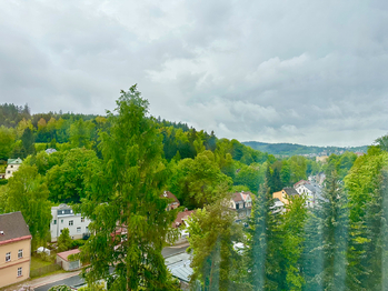 výhled z okna - Prodej bytu 1+1 v osobním vlastnictví 38 m², Jablonec nad Nisou
