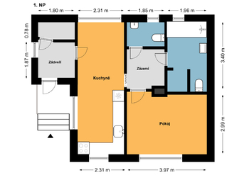 Prodej chaty / chalupy 50 m², Starý Plzenec