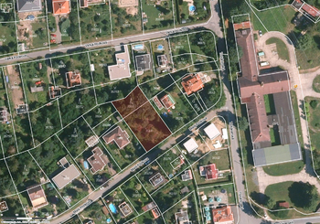 Katastrální mapa - Prodej pozemku 1166 m², Hradištko