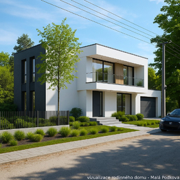Vizualizace domu 1 - Prodej pozemku 1166 m², Hradištko